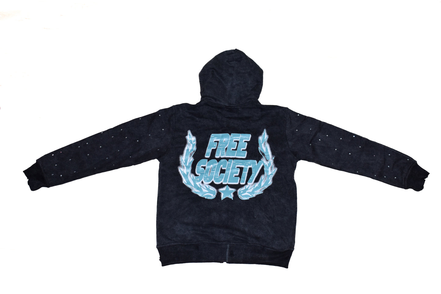 Black Victory Lane Rhinestone Jacket